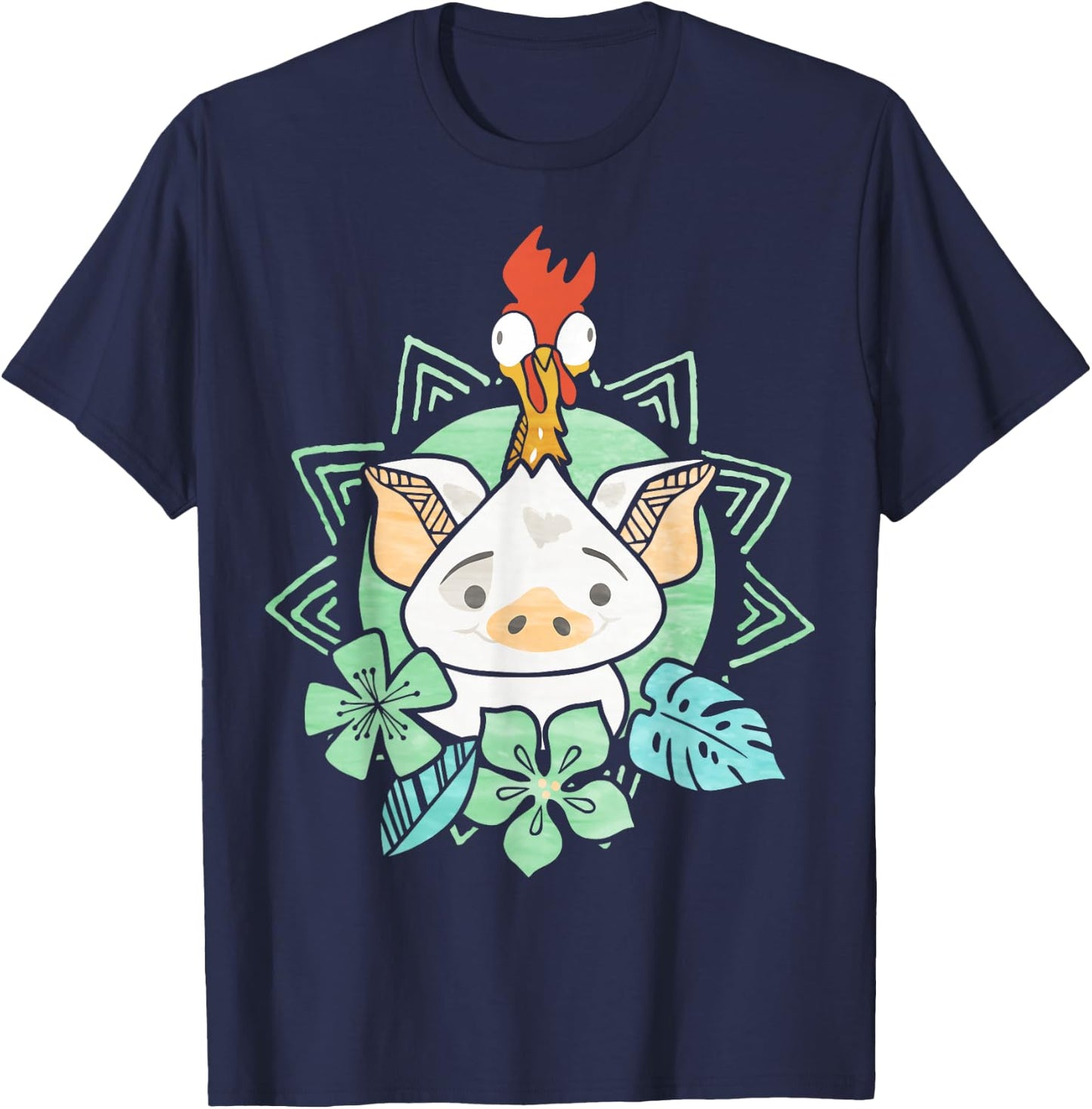 Disney Moana Pua & HEI HEI Tropical Graphic T-Shirt - T-Shirt | Navy