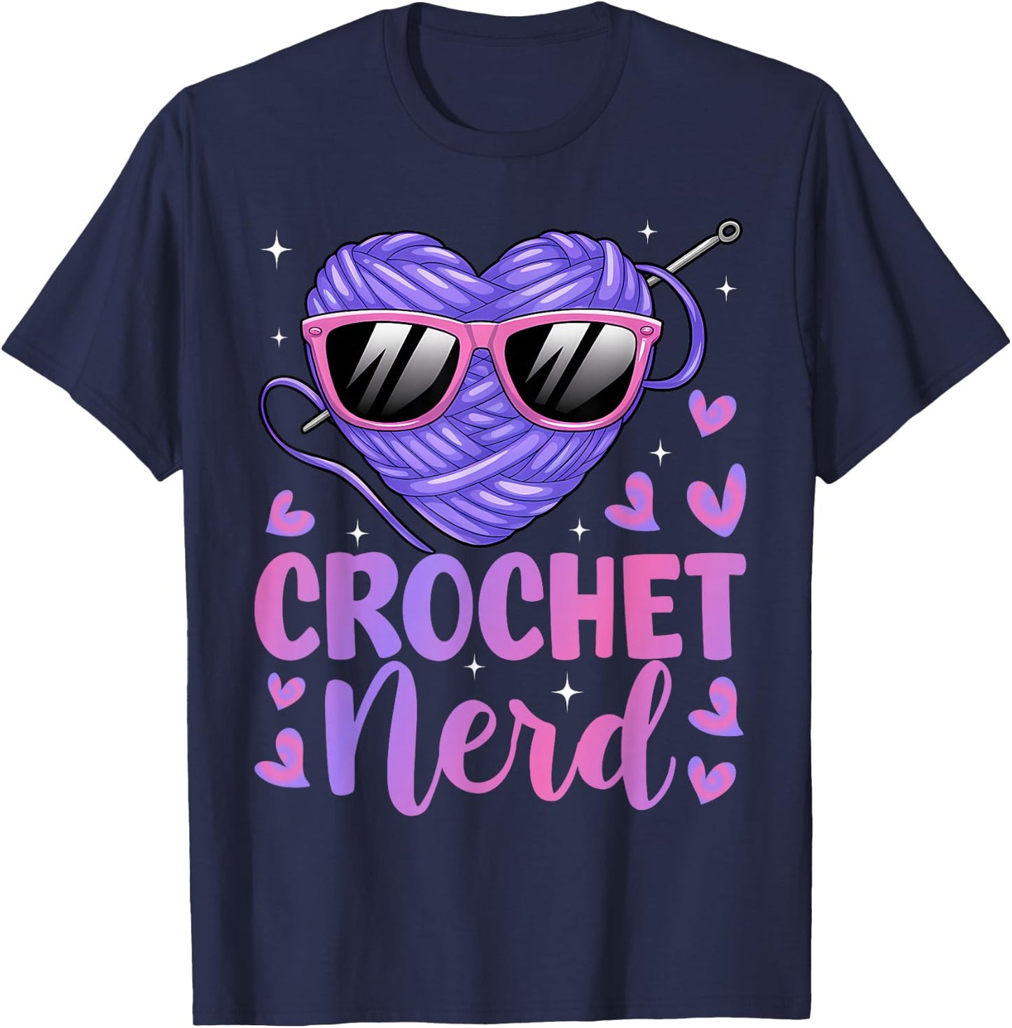 Crochet Crocheting Crochet Nerd T-Shirt - T-Shirt | Navy