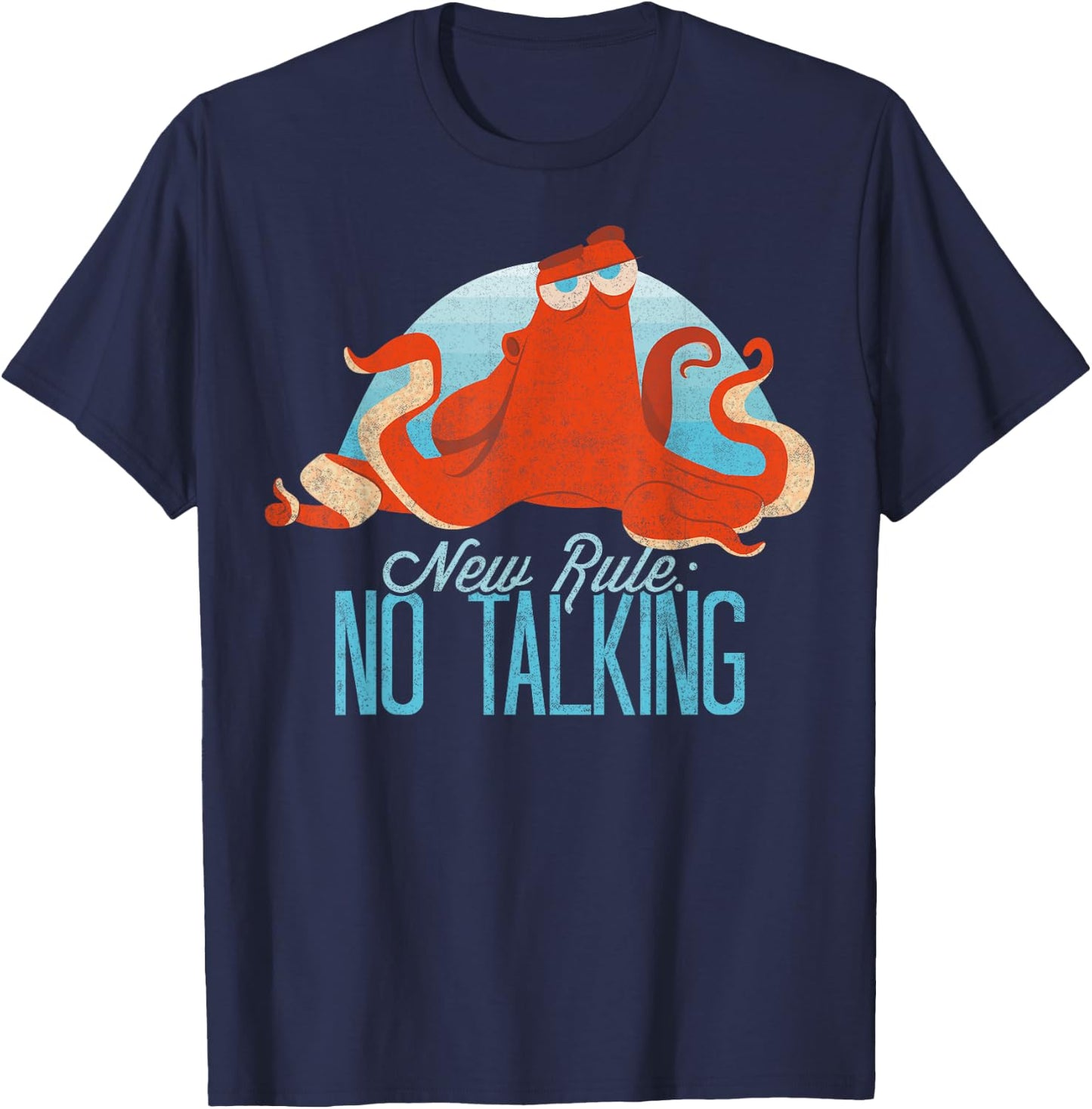 Disney Pixar Finding Dory Hank No Talking Sassy Portrait T-Shirt - T-Shirt | Navy