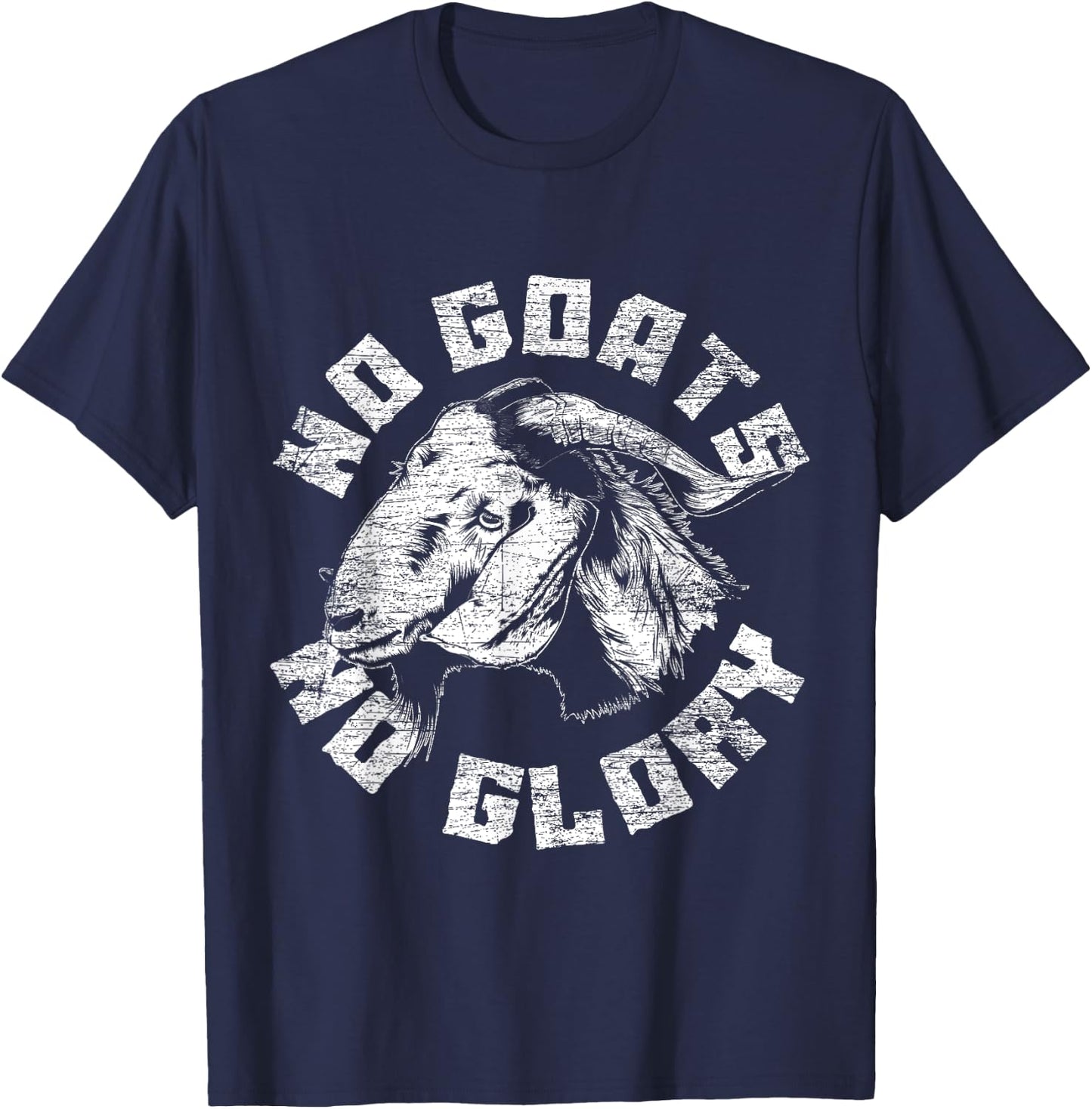No Goats No Glory Goat T-Shirt - T-Shirt | Navy
