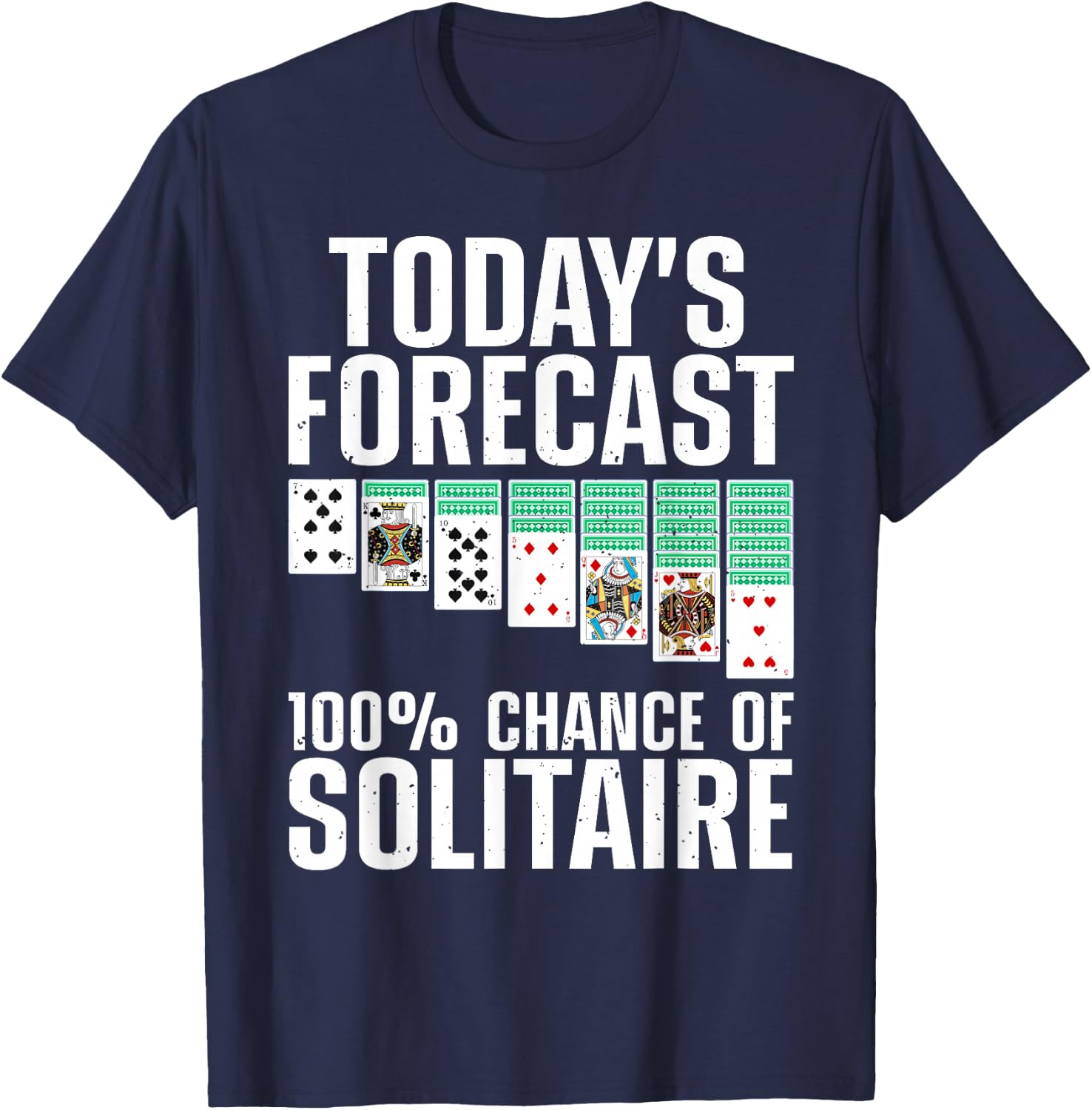Solitaire Design Women Solitaire Player Solitaire T-Shirt - T-Shirt | Navy
