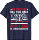 Proud Firefighter Dad Fireman Dad Firefighter Father T-Shirt - T-Shirt | Navy