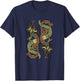 Celtic Dragons Nordic Mythical Viking Tribal Gift T-Shirt - T-Shirt | Navy