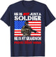 My Grandson My Soldier Hero Proud Army Nana Military Grandma T-Shirt - T-Shirt | Navy
