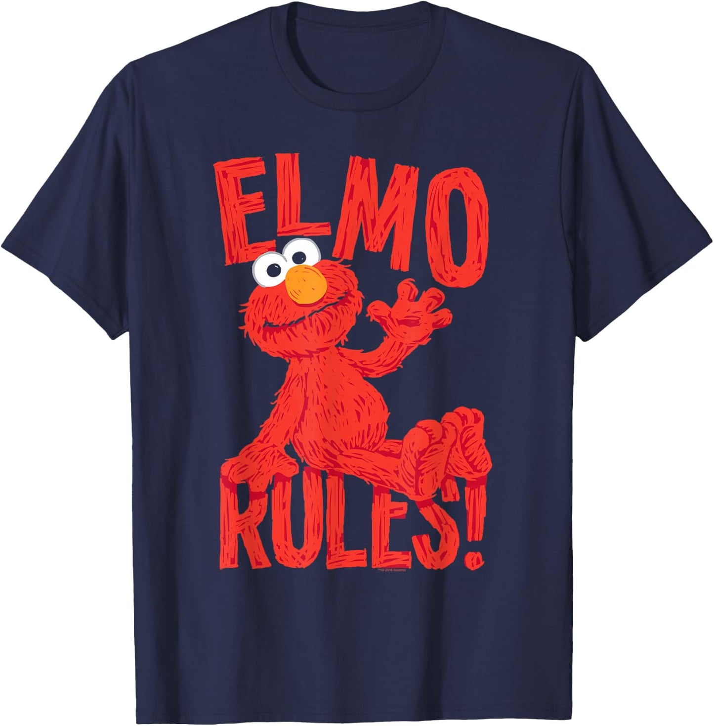 Sesame Street Elmo Rules T-Shirt - T-Shirt | Navy