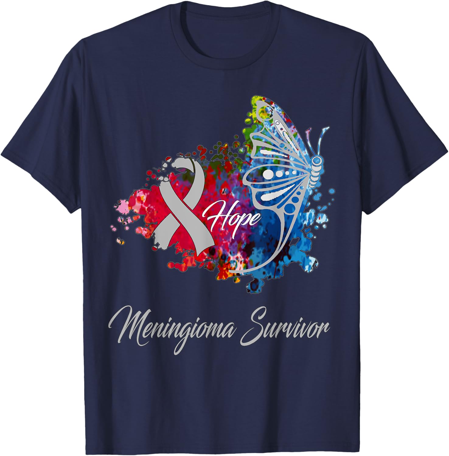 Meningioma Awareness T-Shirt - T-Shirt | Navy