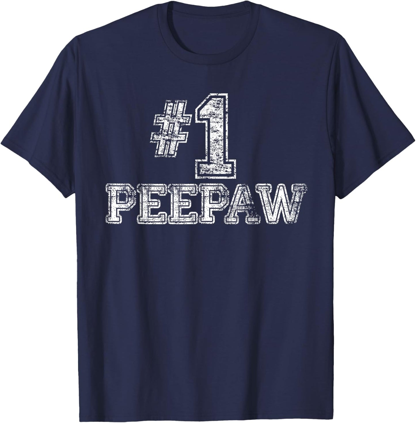 #1 PeePaw - Number One T-Shirt - T-Shirt | Navy