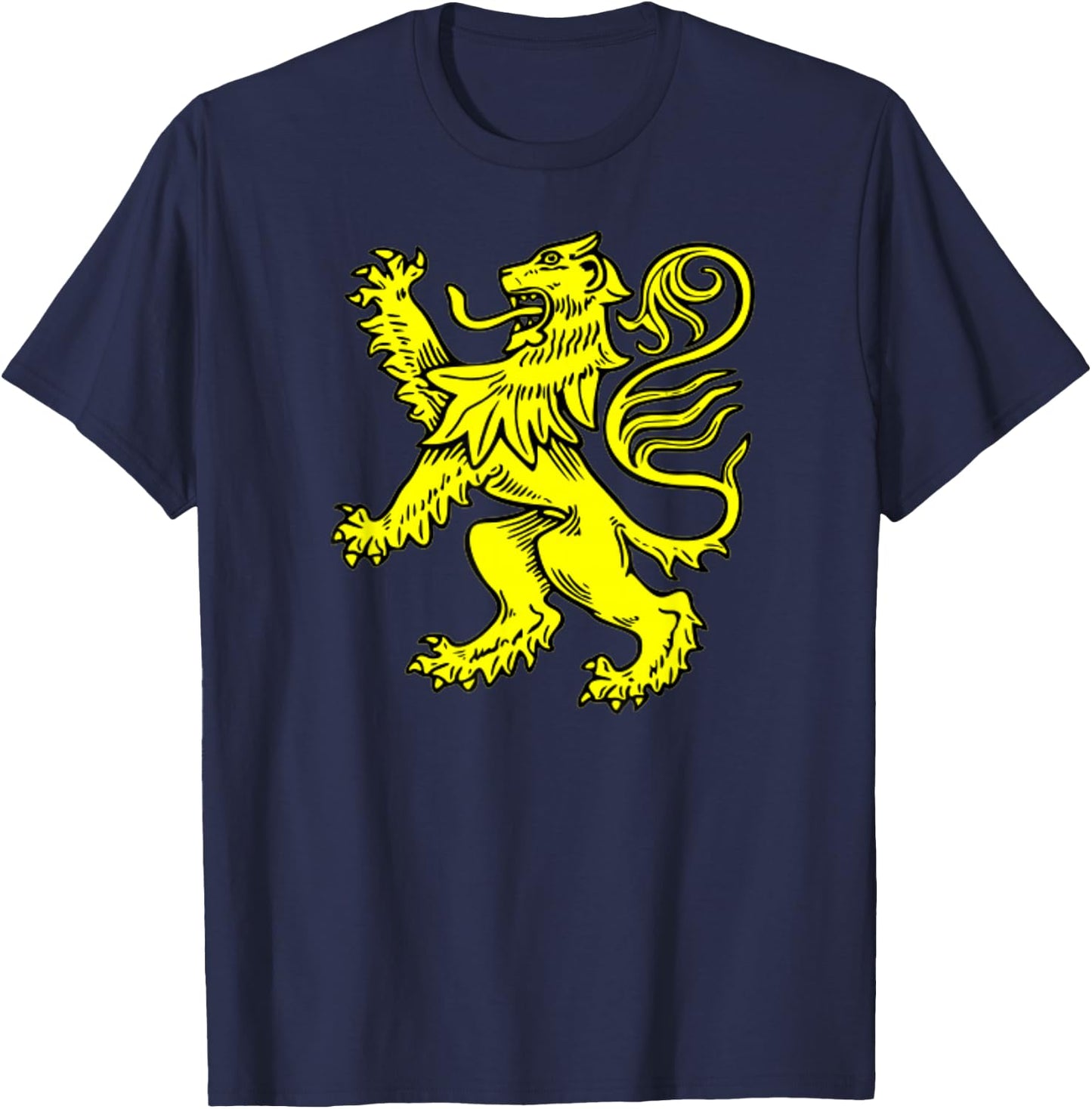 Classic Medieval Middle Ages Lion T-Shirt - T-Shirt | Navy