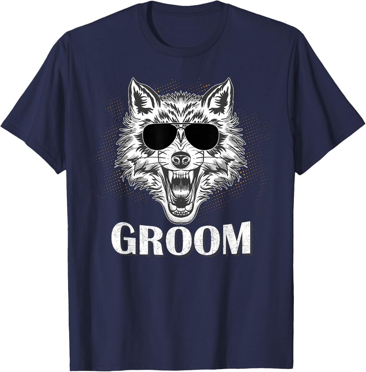 Groom Wolf Bachelor Party Shirt T-Shirt - T-Shirt | Navy