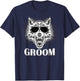 Groom Wolf Bachelor Party Shirt T-Shirt - T-Shirt | Navy