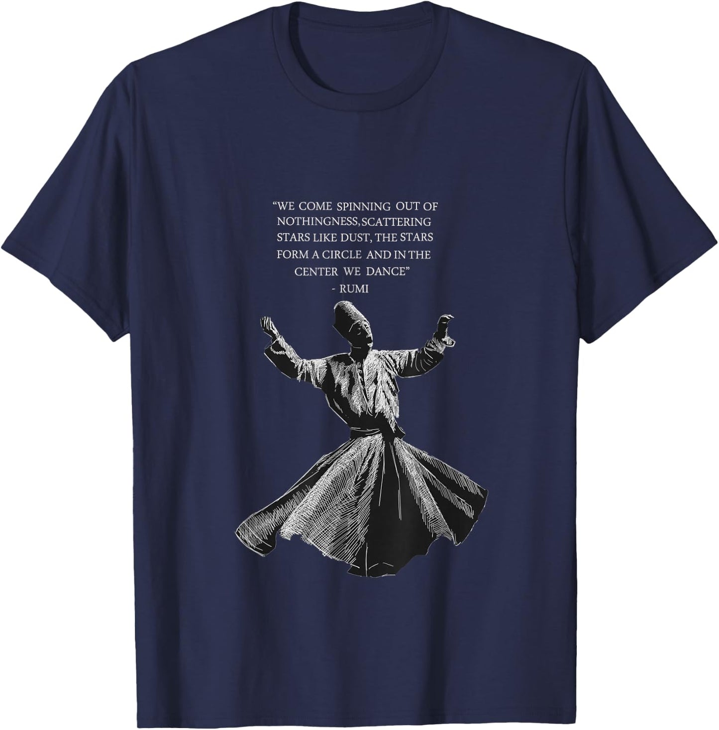 Rumi Whirling Dervish T-Shirt - T-Shirt | Navy