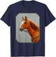 Beautiful Red Dun Chestnut Sorrel Western Quarter Horse T-Shirt - T-Shirt | Navy