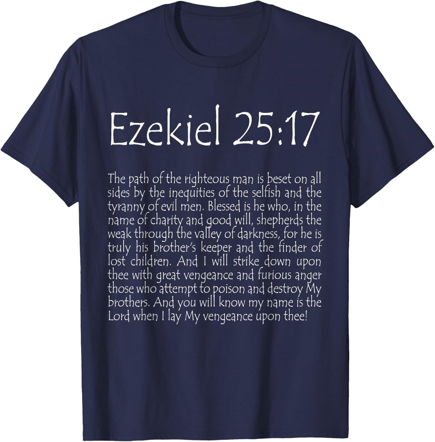 Ezekiel 25:17 Dark T-Shirt - T-Shirt | Navy