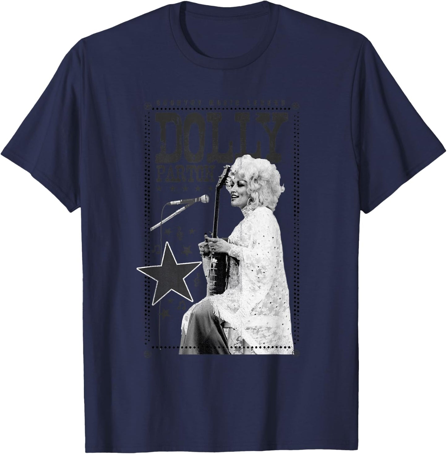 Dolly Parton Country Music Legend T-Shirt - T-Shirt | Navy