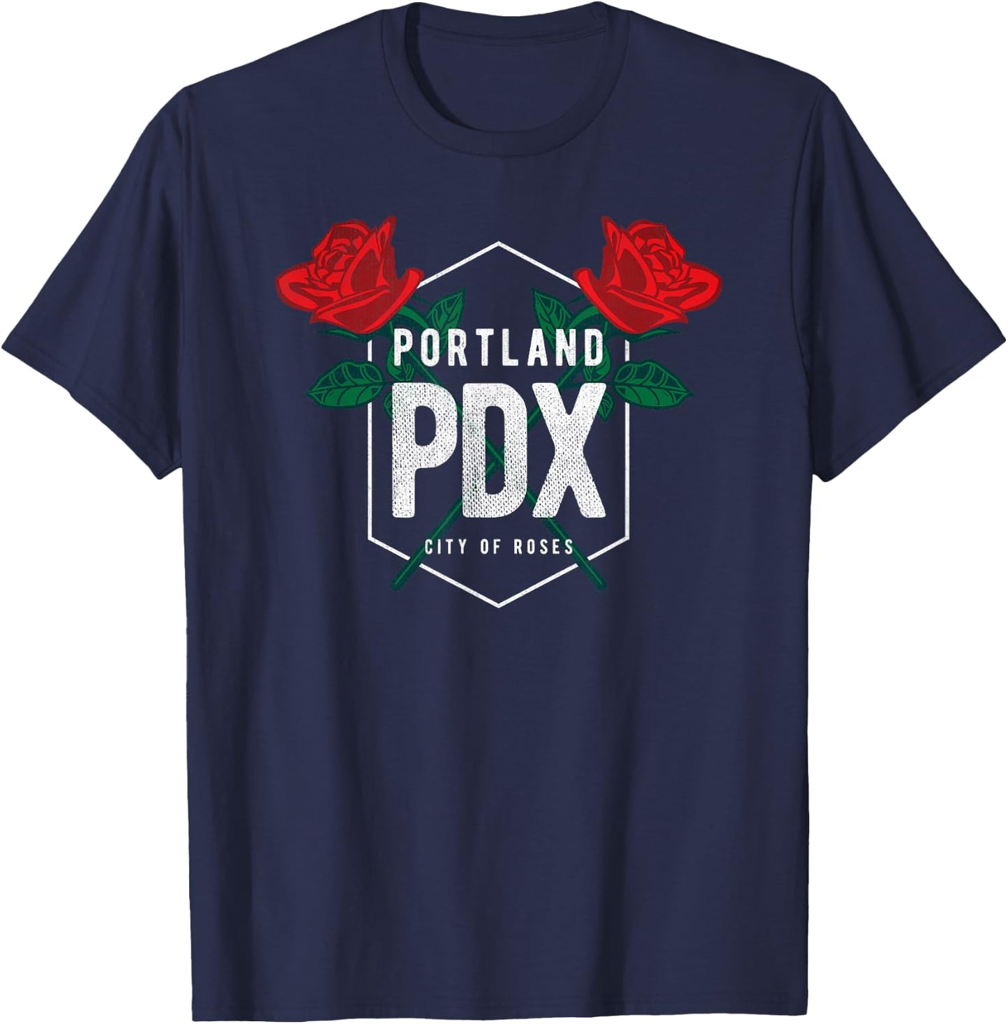 Portland Oregon Badge PDX Portland Squad Pacific Wonderland T-Shirt - T-Shirt | Navy