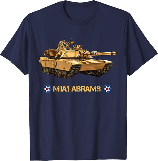 M1A2 Abrams Main Battle Tank Army Tanker Veteran gift T-Shirt - T-Shirt | Navy