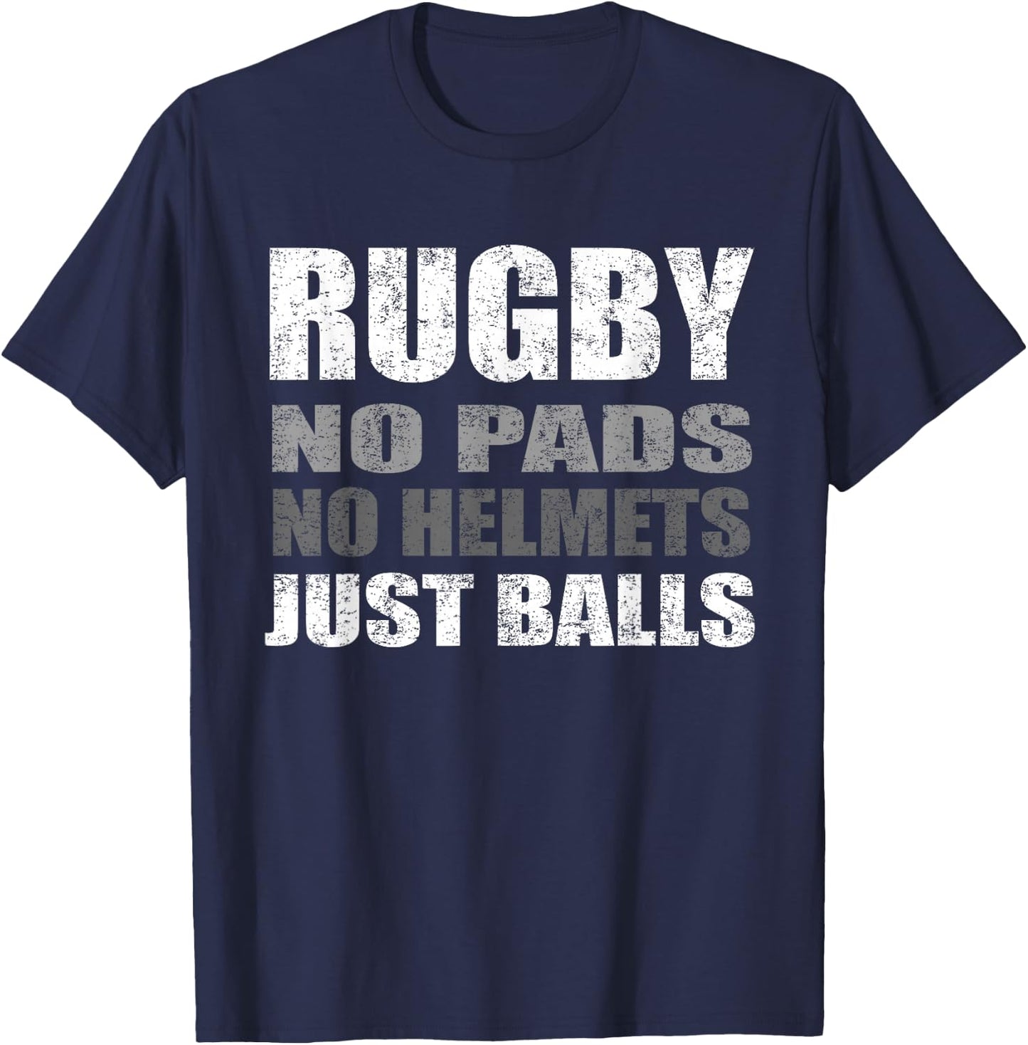 Rugby Just Balls Funny For Players and Fans T-Shirt - T-Shirt | Navy