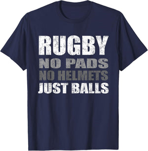 Rugby Just Balls Funny For Players and Fans T-Shirt - T-Shirt | Navy