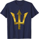 Bajan t shirt Barbados est 1966 gold trident T-Shirt - T-Shirt | Navy