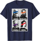 Renaissance Ninja Artists Poster Style Pop Art T-Shirt - T-Shirt | Navy