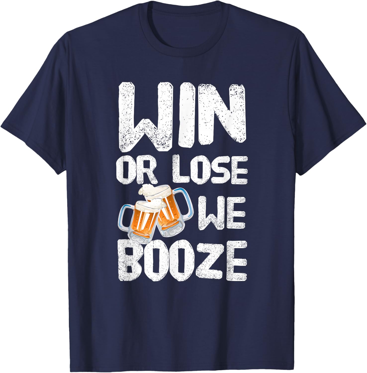 Win or Lose We Booze - Team T-Shirt - T-Shirt | Navy
