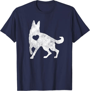 I Love My German Shepherd Shirt German Shepherd Lover Gifts T-Shirt - T-Shirt | Navy