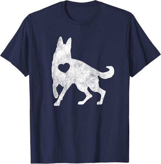 I Love My German Shepherd Shirt German Shepherd Lover Gifts T-Shirt - T-Shirt | Navy
