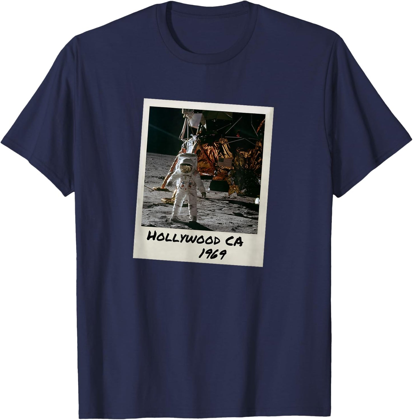 Fake Moon Landing Hoax Conspiracy Theory Fun Gift T-Shirt - T-Shirt | Navy
