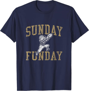 Vintage Sunday Funday T Shirt New Orleans Football Retro T-Shirt - T-Shirt | Navy