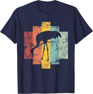 Retro Vintage Shape Sandhill Crane Lover Shirt Safari Pet T-Shirt - T-Shirt | Navy