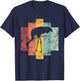 Retro Vintage Shape Sandhill Crane Lover Shirt Safari Pet T-Shirt - T-Shirt | Navy