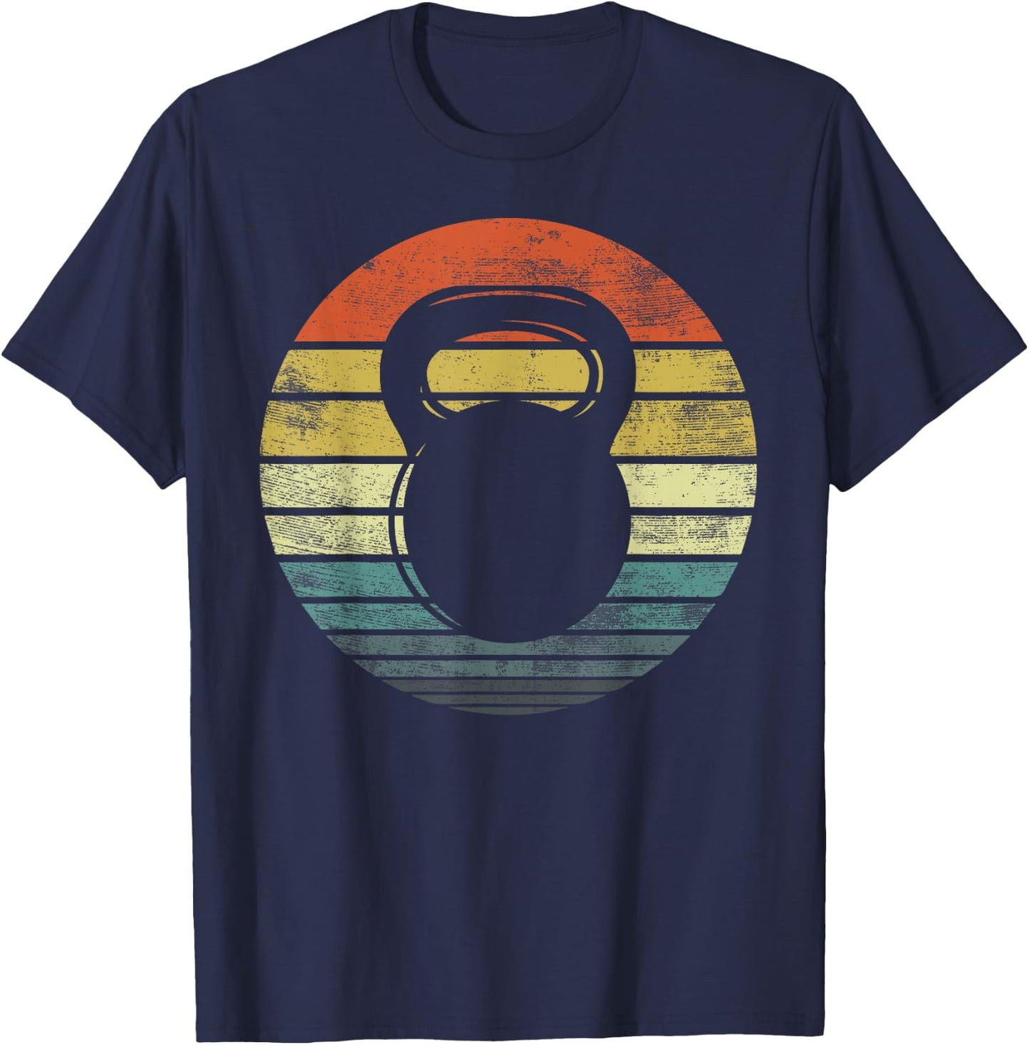 Kettlebell Gifts Funny Workout Retro Vintage Fitness Gym T-Shirt - T-Shirt | Navy