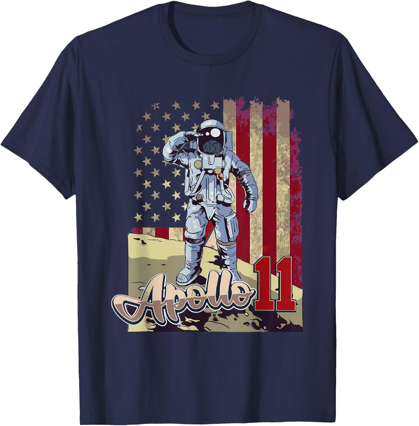 Apollo 11 50th Anniversary Moon Landing 1969 2019 T-Shirt - T-Shirt | Navy
