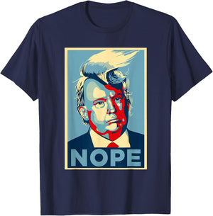 Nope, Anti Trump | Trump Hair T-Shirt - T-Shirt | Navy