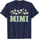 Retro Mimi Flowers Groovy Flower Mothers Day T-Shirt - T-Shirt | Navy
