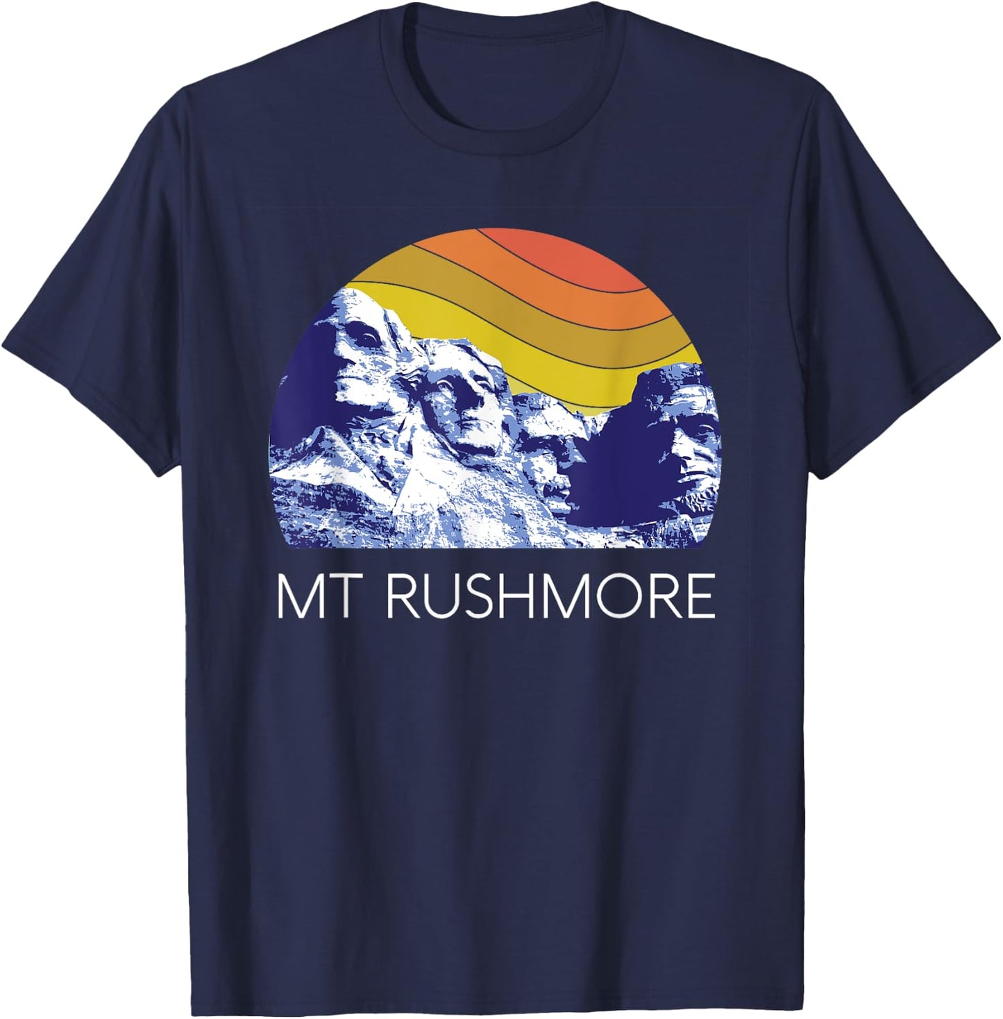 Mount Rushmore USA National Monument Historical American T-Shirt - T-Shirt | Navy
