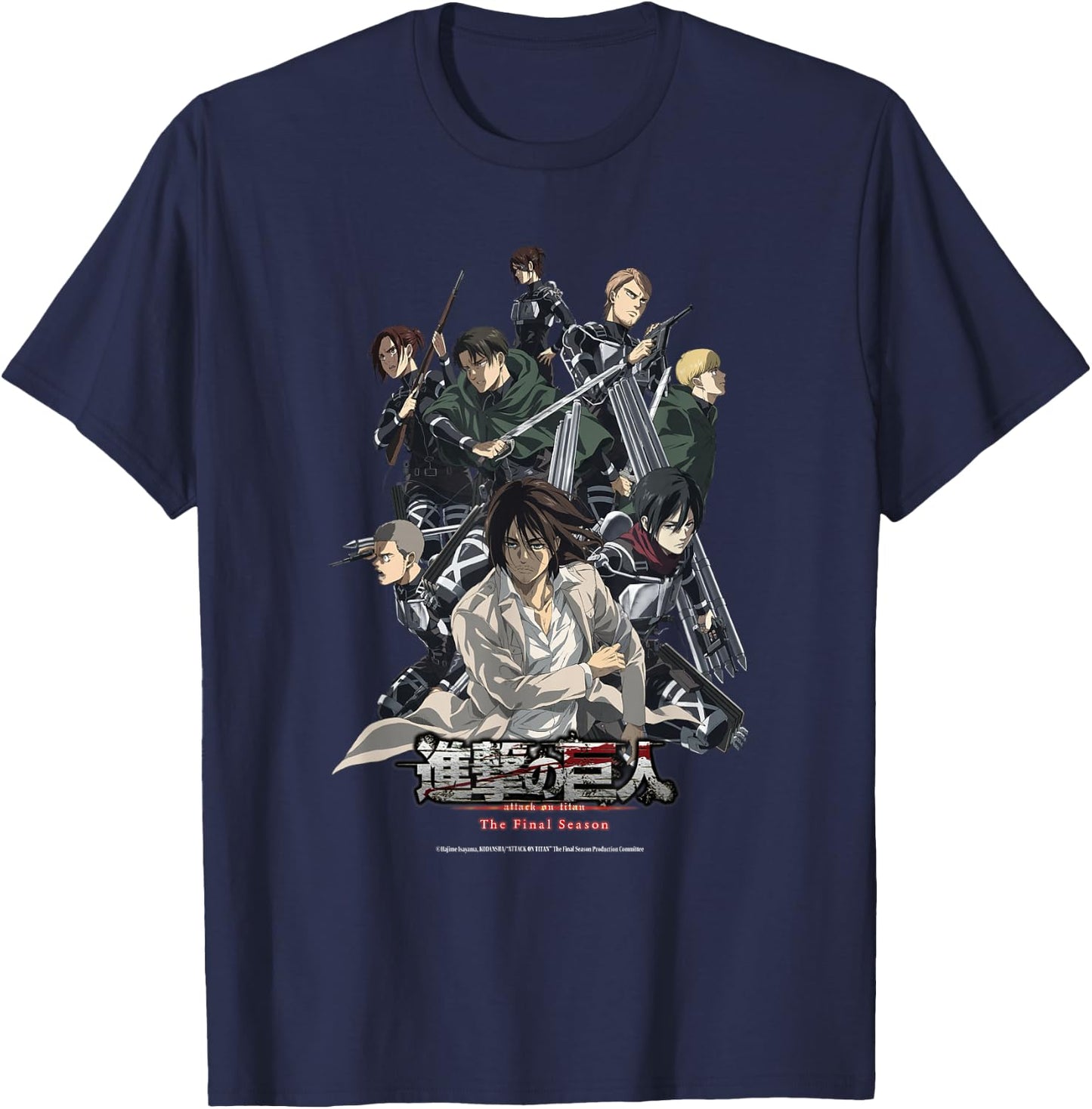 Attack on Titan Final Season - The Factions T-Shirt - T-Shirt | Navy