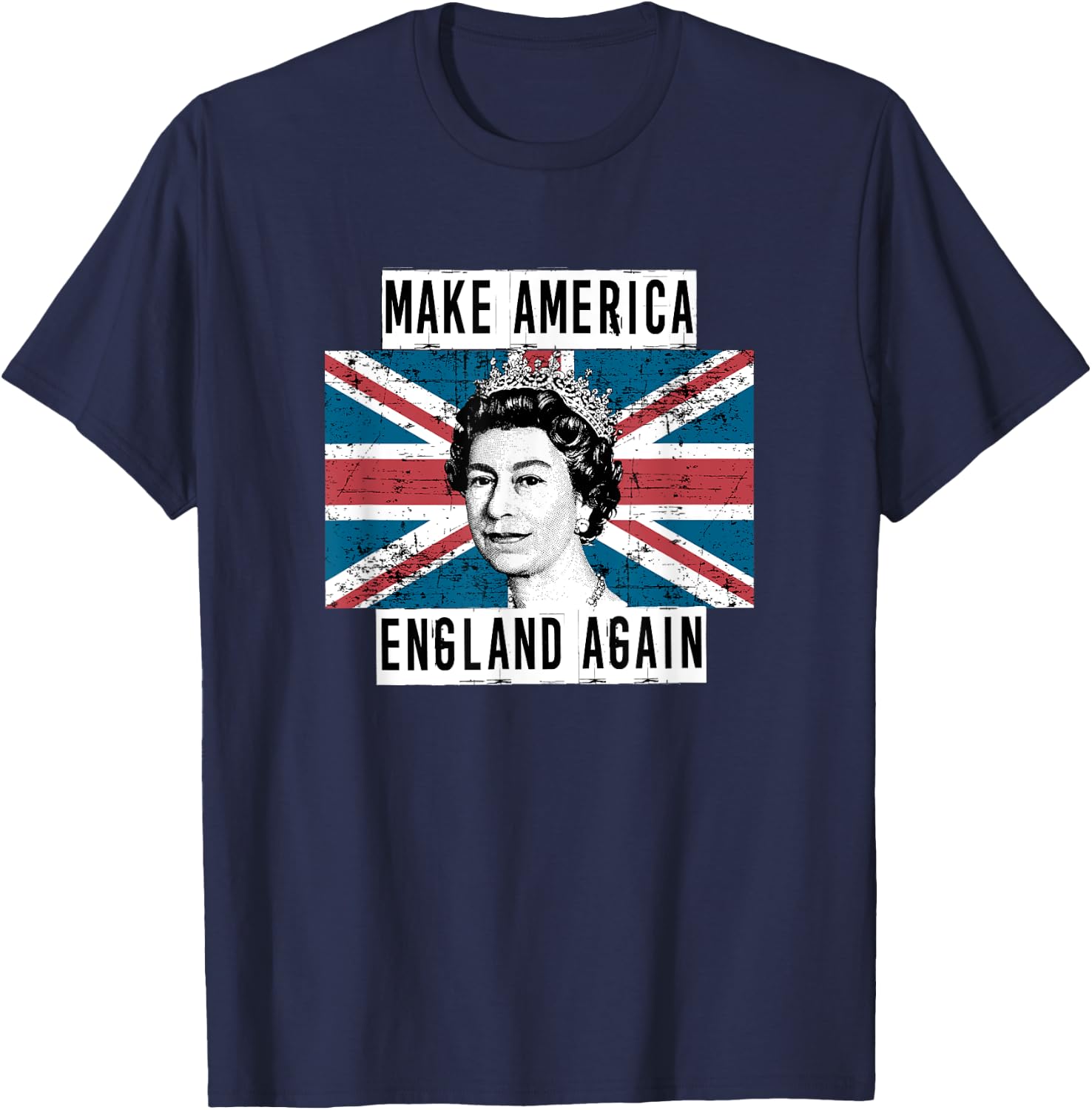 Make America England Again funny political T-Shirt - T-Shirt | Navy