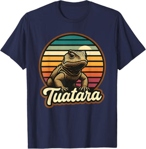Tuatara Retro T-Shirt - T-Shirt | Navy