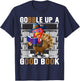 Funny Thanksgiving Turkey Shirt | Gobble up on good book T-Shirt - T-Shirt | Navy