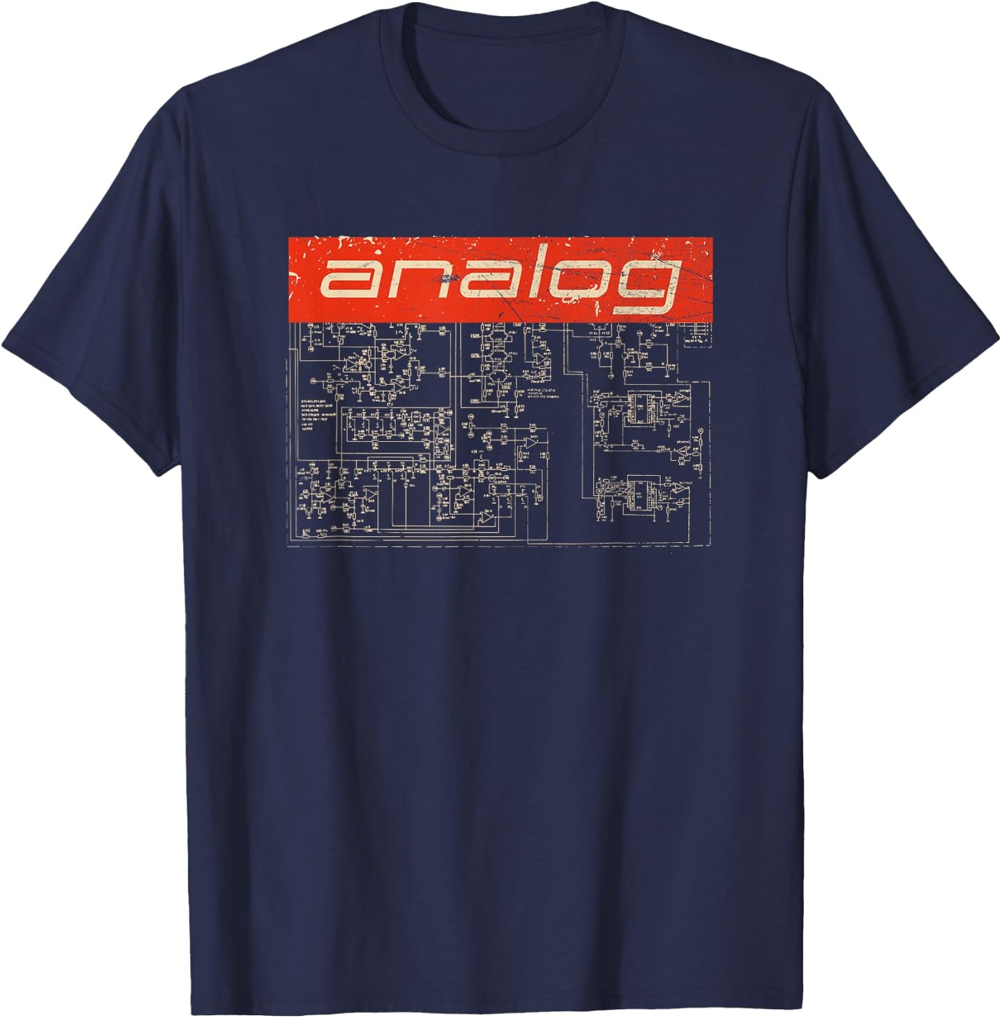 Synthesizer Analog Synth - Techno Attack Vintage T-Shirt - T-Shirt | Navy