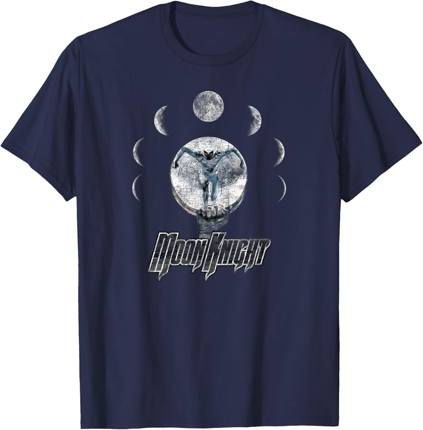 Marvel Moon Knight Epic Moon Phase Badge Graphic T-Shirt - T-Shirt | Navy