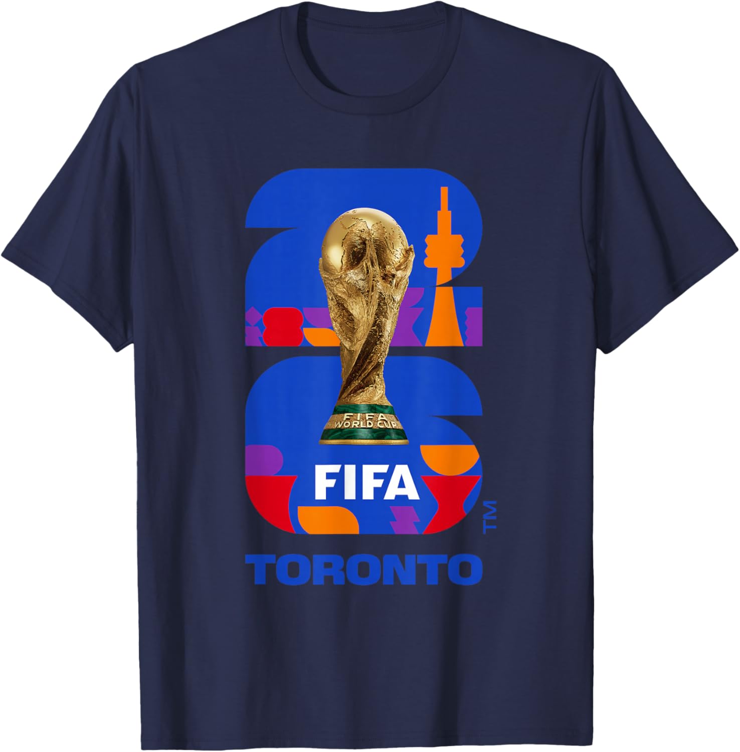 FIFA World CUP26 Toronto Trophy Color T-Shirt - T-Shirt | Navy