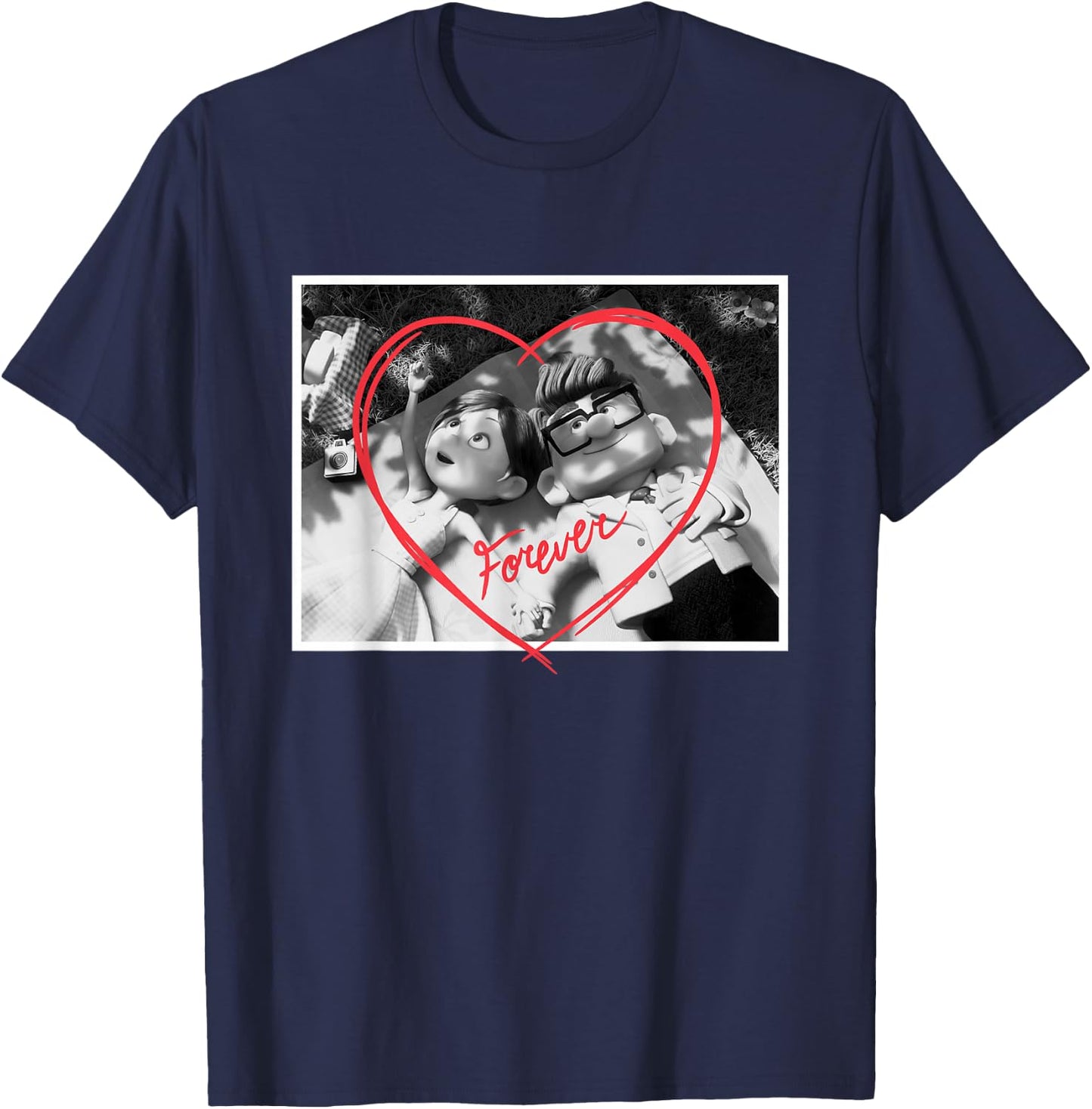 Disney Pixar UP Carl and Ellie Forever Heart T-Shirt - T-Shirt | Navy