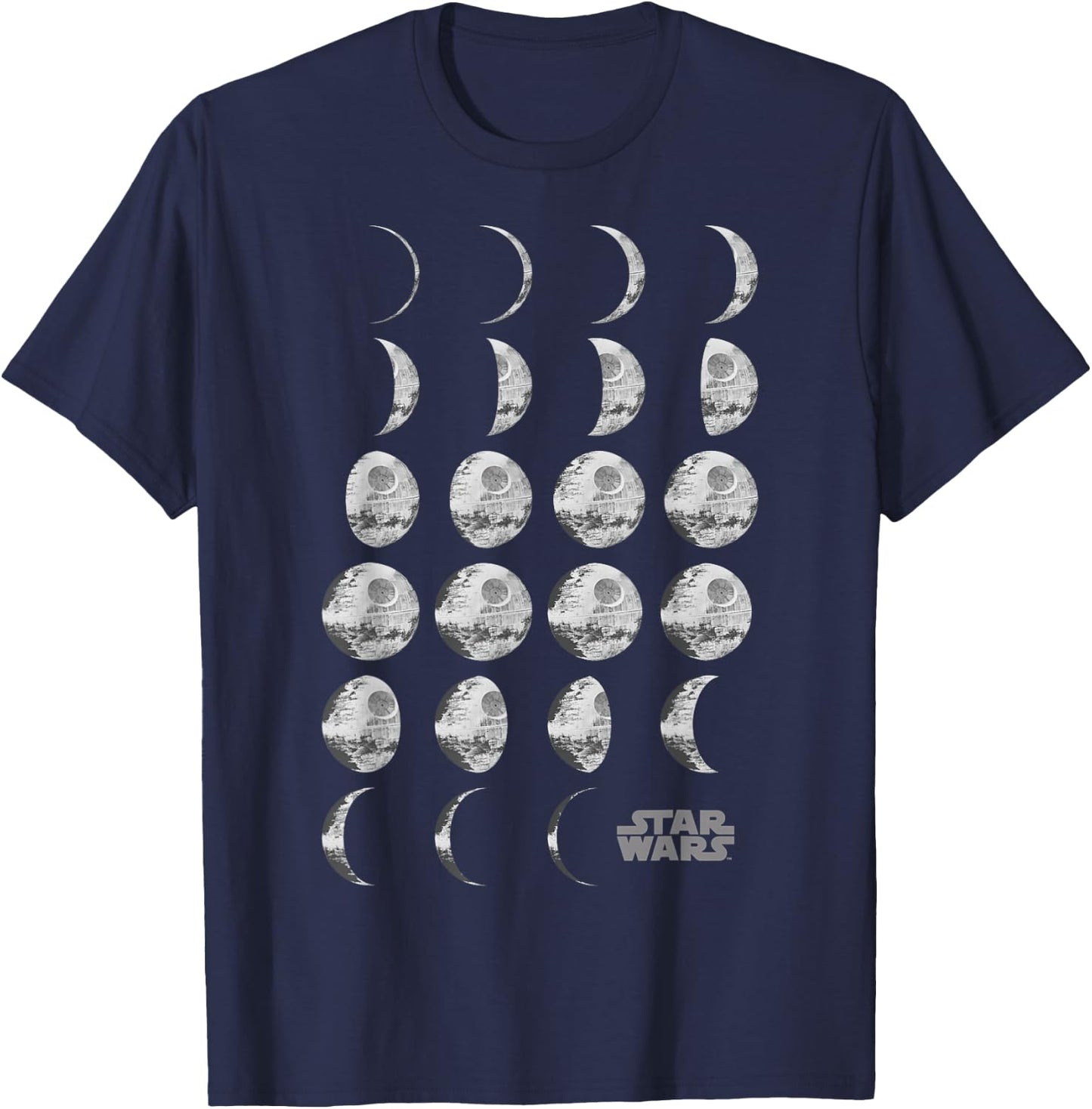Star Wars Death Star Moon Phases T-Shirt - T-Shirt | Navy