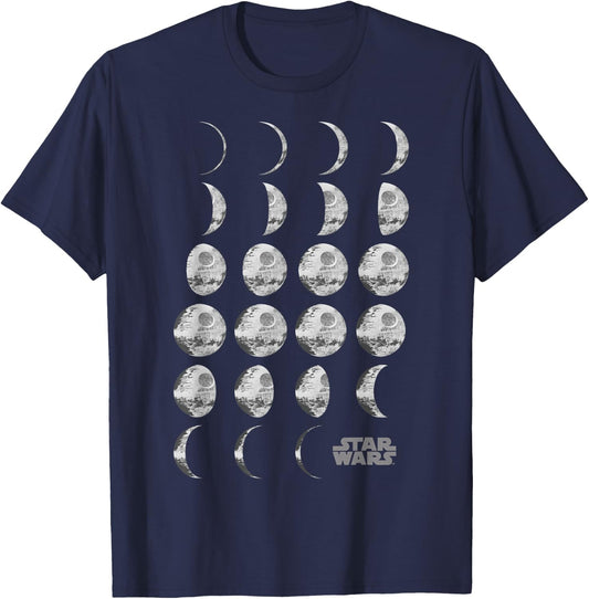 Star Wars Death Star Moon Phases T-Shirt - T-Shirt | Navy
