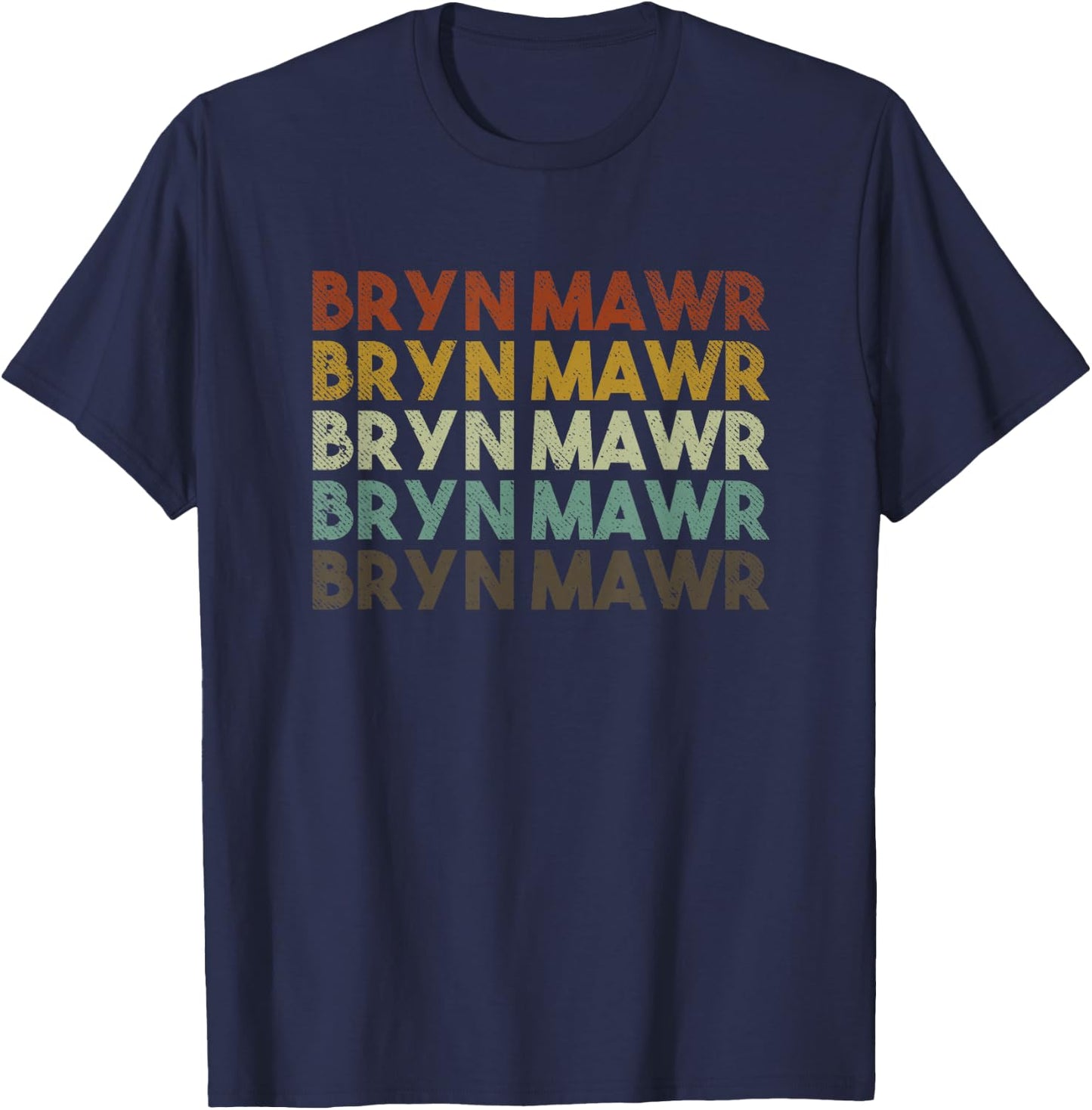 Retro Bryn Mawr Pennsylvania T-Shirt - T-Shirt | Navy