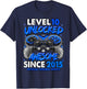 Level 10 Unlocked Awesome Since 2015 10th Birthday Gaming T-Shirt - T-Shirt | Navy