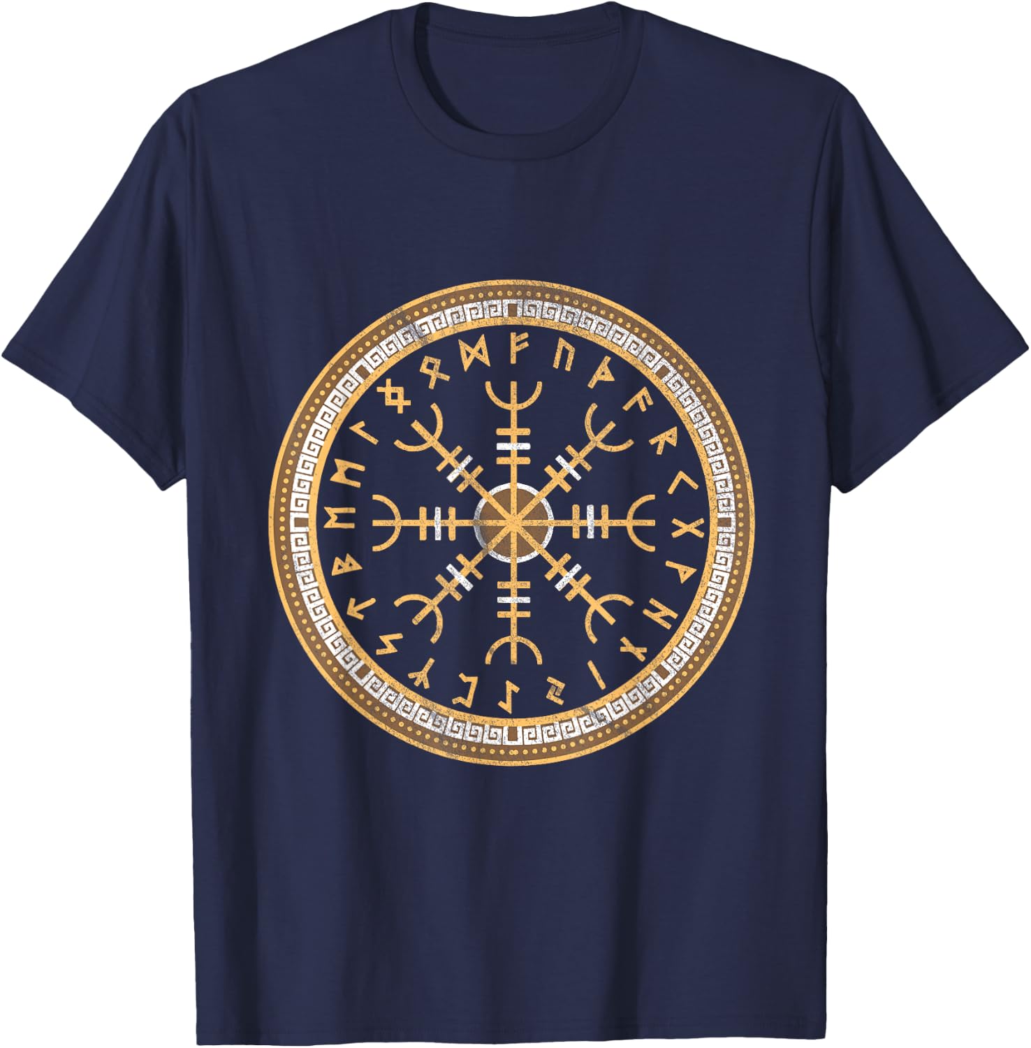 Aegishjalmur Helm Of Awe T-Shirt - T-Shirt | Navy