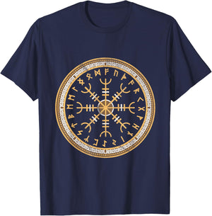 Aegishjalmur Helm Of Awe T-Shirt - T-Shirt | Navy